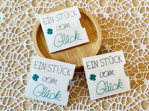 SchokoladenHülle Ein Stück vom Glück - ITH-Stickdatei